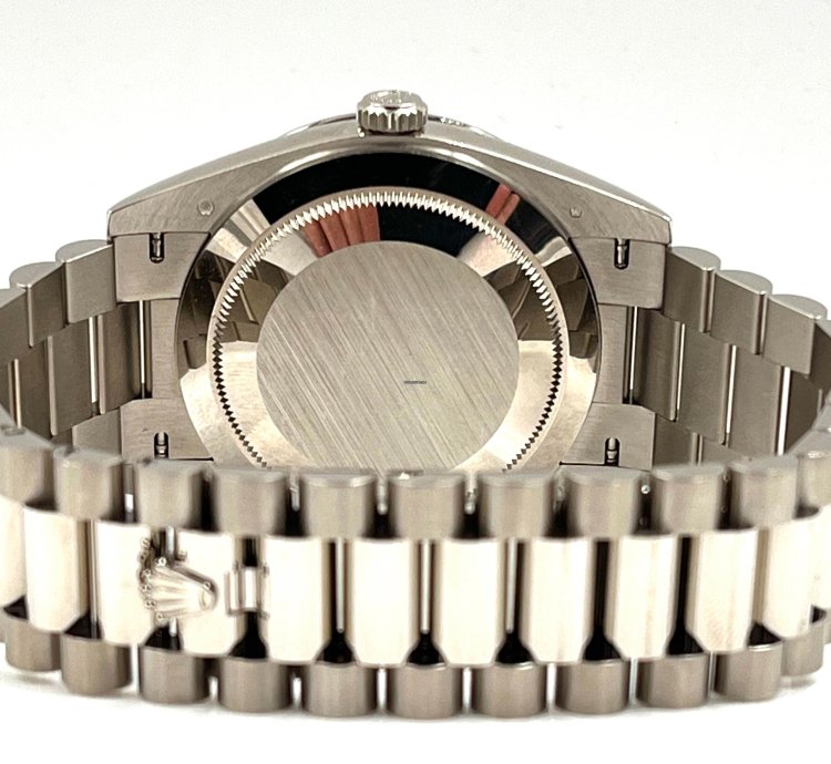 Rolex Day-date 40 White Gold Day-date 40mm Meteorite Dial Diamond Bezel 228349rbr Unworn 2024