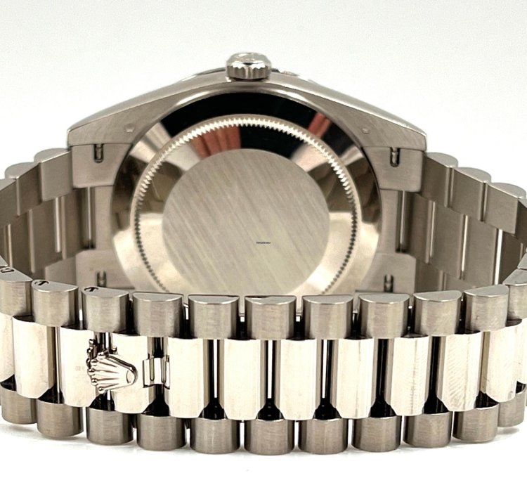 Rolex Day-date 40 White Gold Day-date 40mm Meteorite Dial Diamond Bezel 228349rbr Unworn 2024
