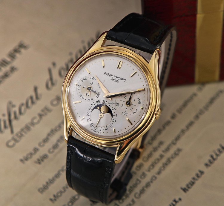 Patek Philippe Perpetual Calendar 18kt Yellow Gold Ref 3940 Full Set 1997