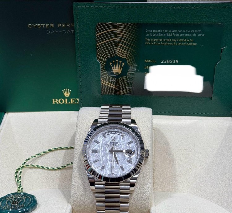 Rolex Day-date 40 White Gold Meteorite
