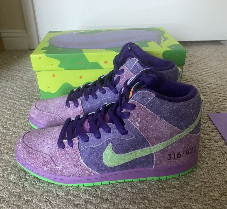 Nike Sb Dunk High Pro Reverse Purple Skunk 316 420