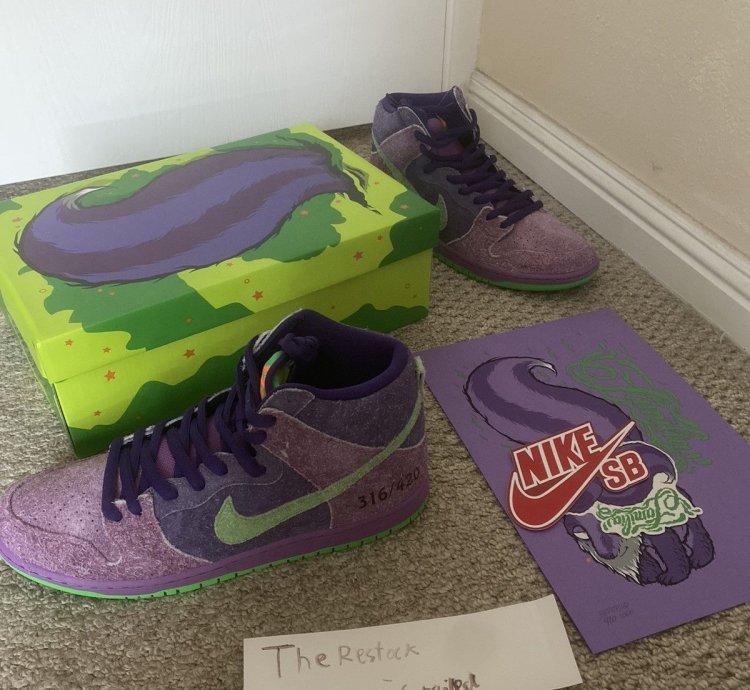 Nike Sb Dunk High Pro Reverse Purple Skunk 316 420