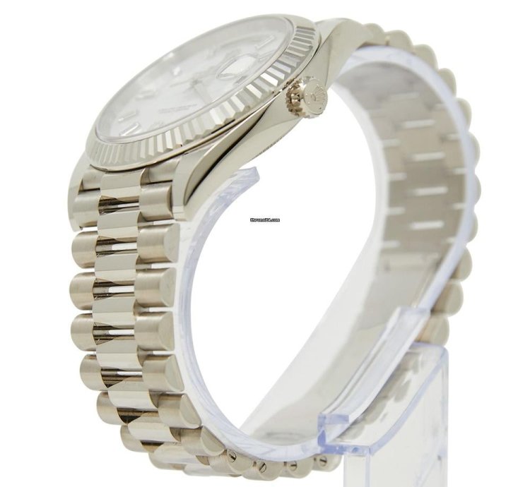 Rolex Day-date 40 White Gold Mop Diamond Dial On Presidential Complete Set Unworn 2024