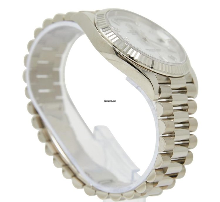 Rolex Day-date 40 White Gold Mop Diamond Dial On Presidential Complete Set Unworn 2024