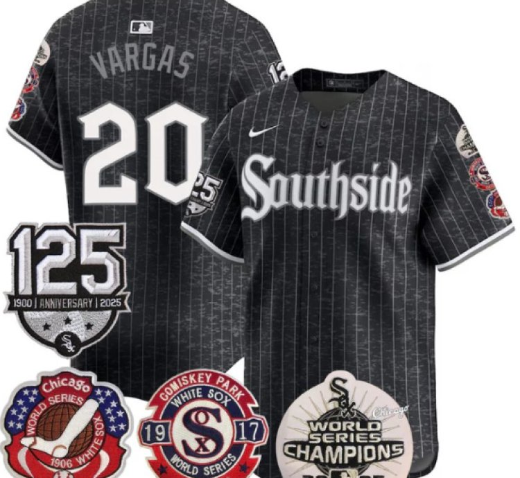 Miguel Vargas Jersey 20 Chicago White Sox 125th Anniversary World Series Champions City Connect