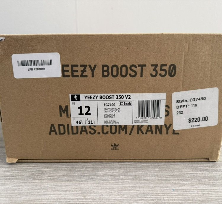 2019 Men Adidas Yeezy Boost 350 V2 Eg7490 Clay Sz 12 Used