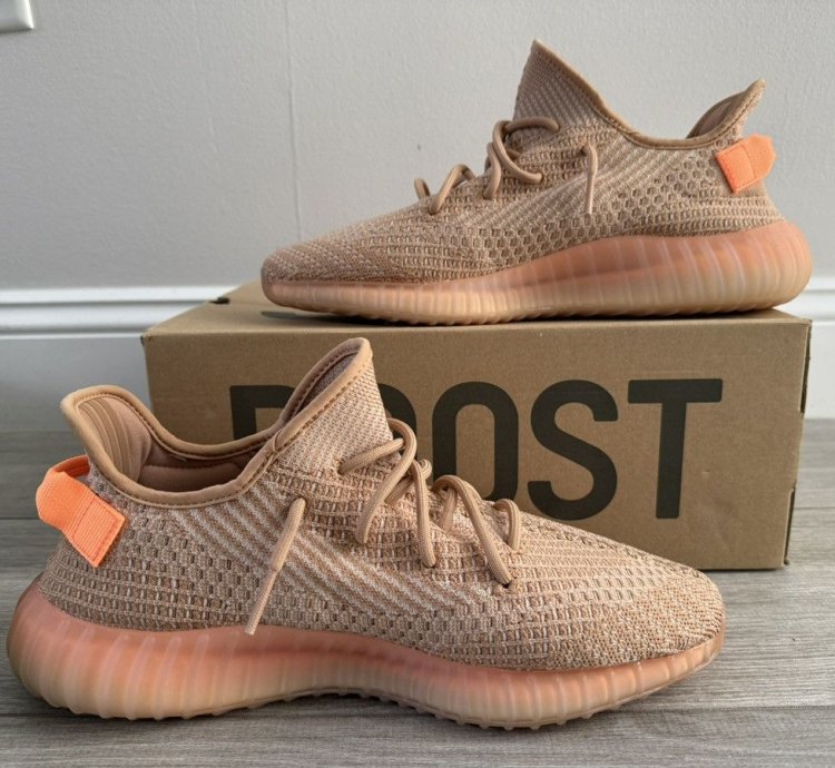 2019 Men Adidas Yeezy Boost 350 V2 Eg7490 Clay Sz 12 Used