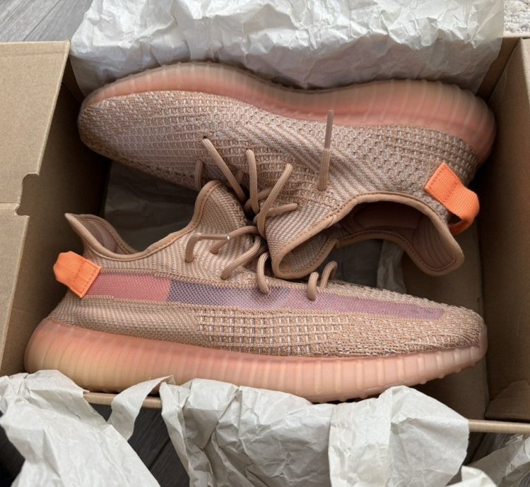 2019 Men Adidas Yeezy Boost 350 V2 Eg7490 Clay Sz 12 Used