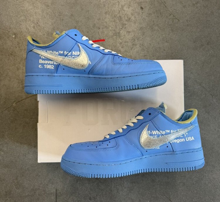 2019 Nike Air Force 1 Low Off-white Mca University Blue