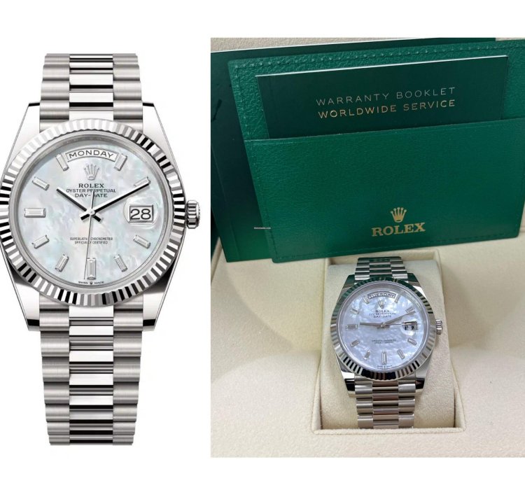Rolex Day-date 40 White Gold Mother Of Pearl Diamond Dial 228239