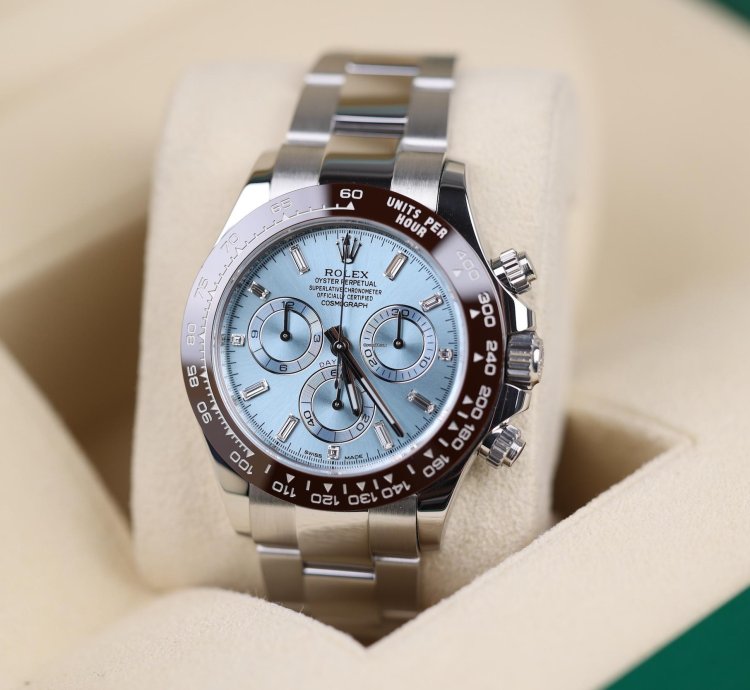 Rolex Daytona Platin Baguette Dia Dial - 2022 - Lc100 - Neu Ungetragen - Fullset