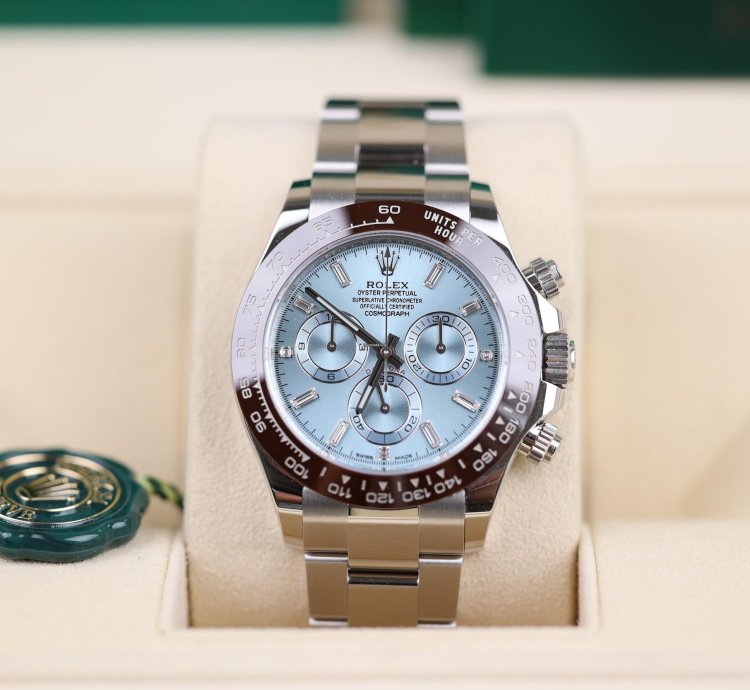 Rolex Daytona Platin Baguette Dia Dial - 2022 - Lc100 - Neu Ungetragen - Fullset