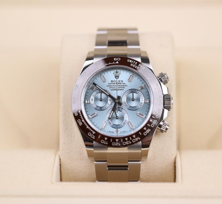 Rolex Daytona Platin Baguette Dia Dial - 2022 - Lc100 - Neu Ungetragen - Fullset