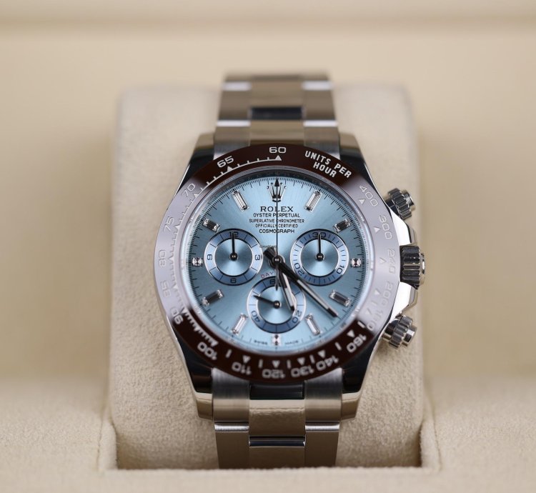 Rolex Daytona Platin Baguette Dia Dial - 2022 - Lc100 - Neu Ungetragen - Fullset