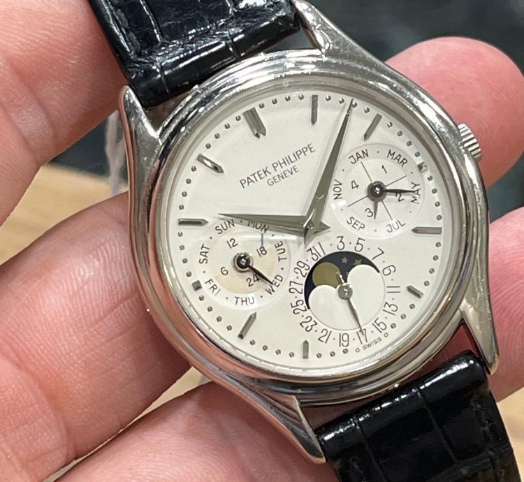 Patek Philippe Perpetual Calendar 3940g-second Series-1992 White Gold Perpetual Calendar Whith Extract Patek Philippe-never Polish