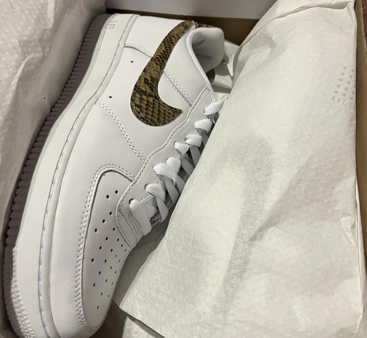 2019 Nike Men Air Force 1 Ivory Snake Ao1635-100 Us10 5
