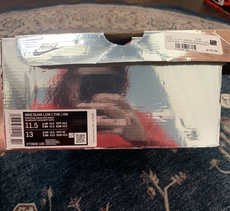 2019 Off White Nike Dunk Low Pine Green
