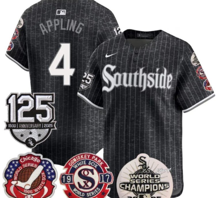Luke Appling Jersey 4 Chicago White Sox 125th Anniversary World Series Champions City Connect