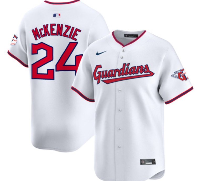 Triston Mckenzie Jersey 24 Cleveland Guardians 2025 Vapor Premier Limited All Stitched White