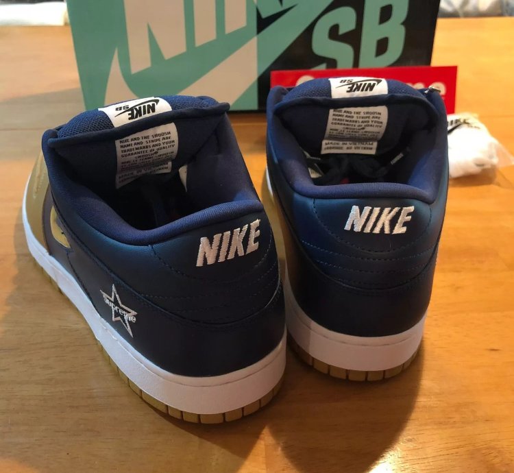 2019 Sb Dunk Low Jewel Swoosh Navy Gold