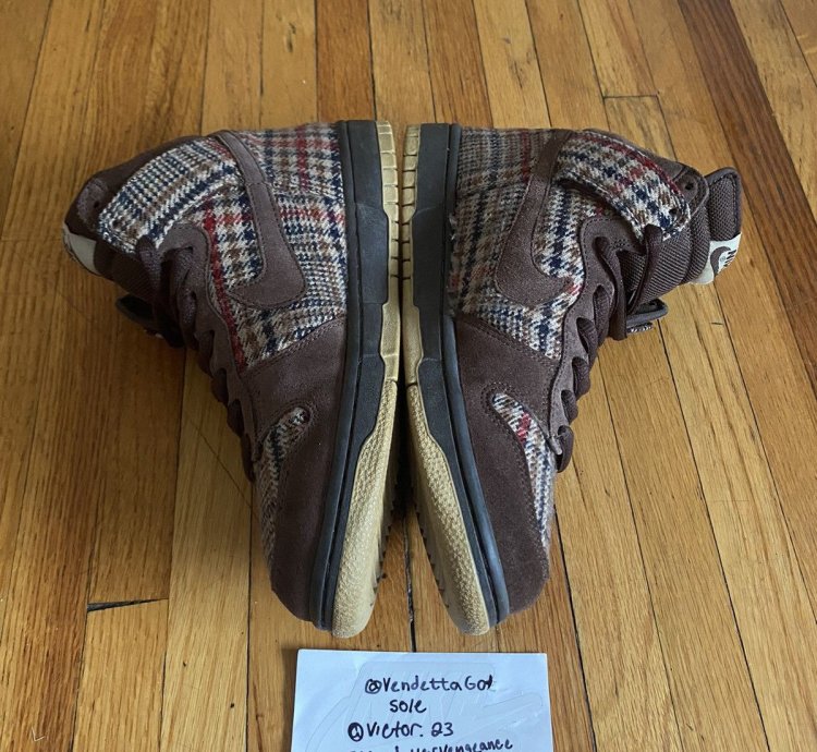 Nike Sb Dunk High Sample Tweed High Plaid 1 24 Us9