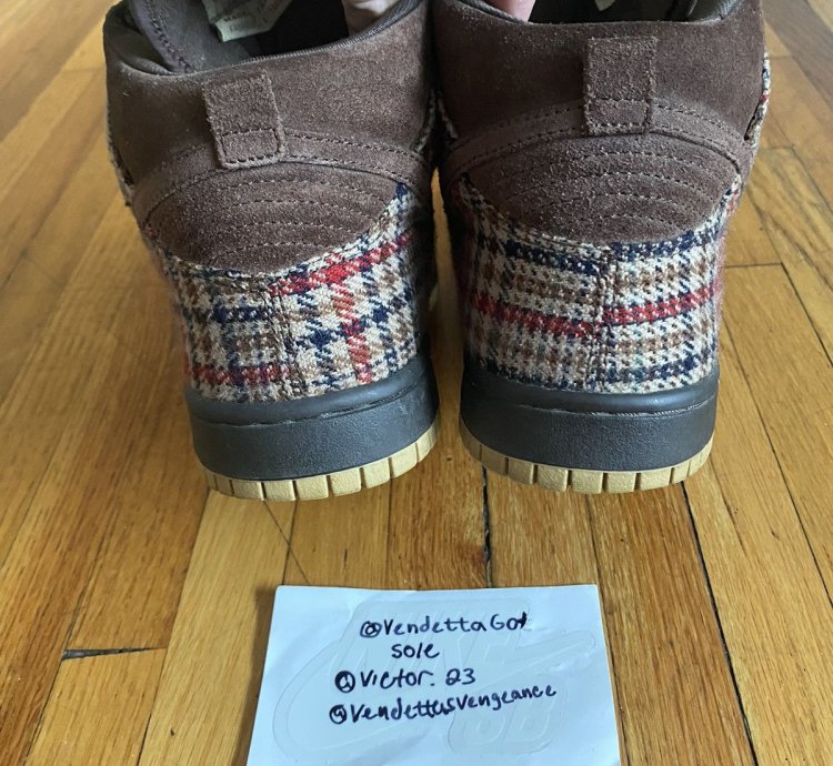 Nike Sb Dunk High Sample Tweed High Plaid 1 24 Us9