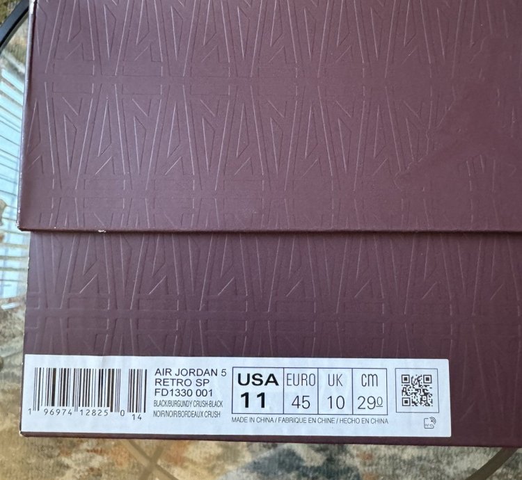 Jordan 5 Ma Maniere Dusk - Size 11