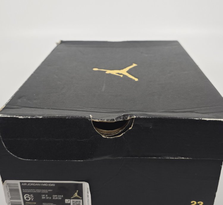 2020 Air Jordan 1 Mid Gs Grey Aqua