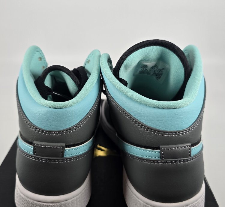 2020 Air Jordan 1 Mid Gs Grey Aqua