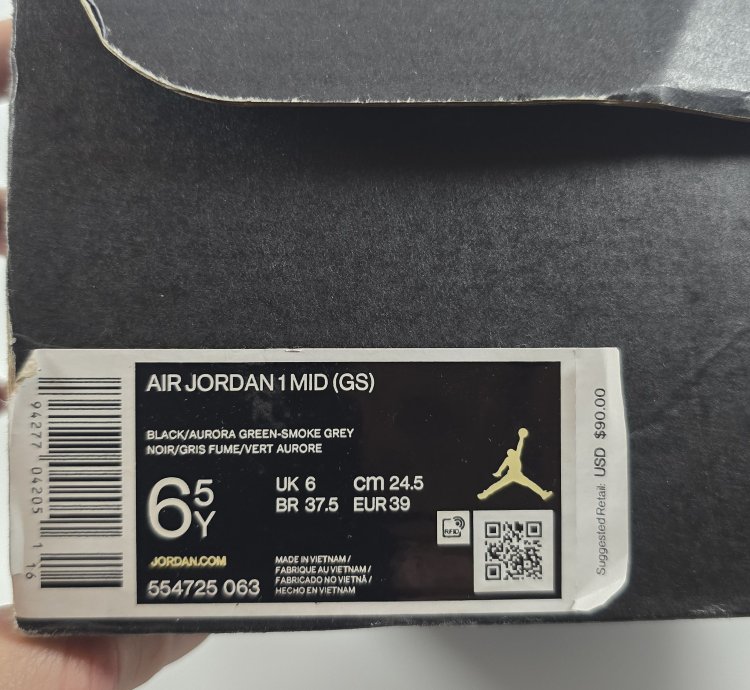 2020 Air Jordan 1 Mid Gs Grey Aqua