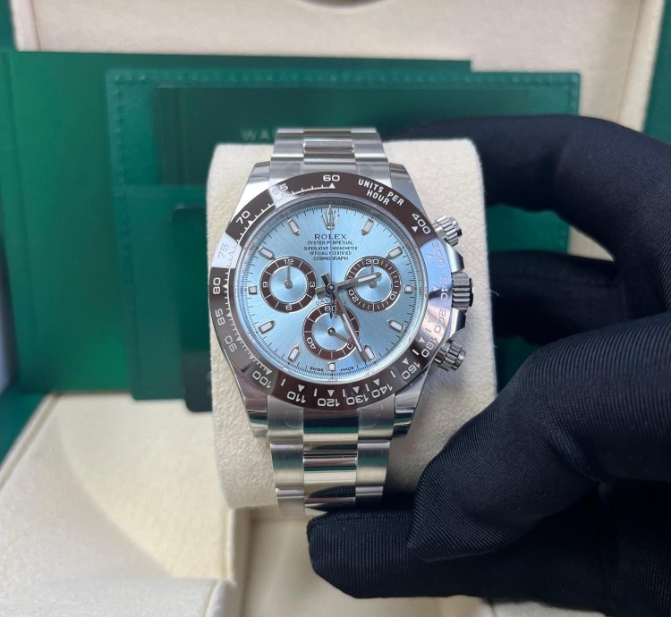 Rolex Daytona Platinum 40mm Ice Blue Index Dial