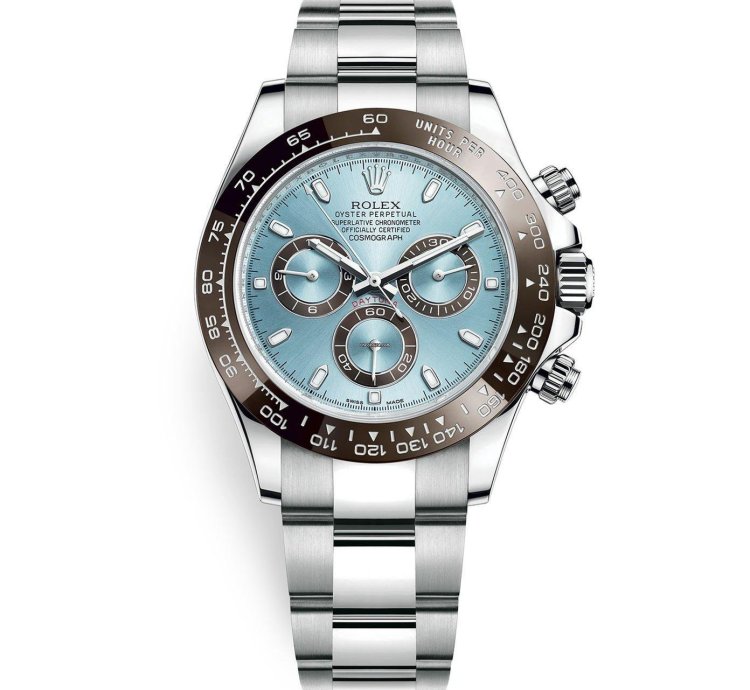Rolex Daytona Platinum 40mm Ice Blue Index Dial
