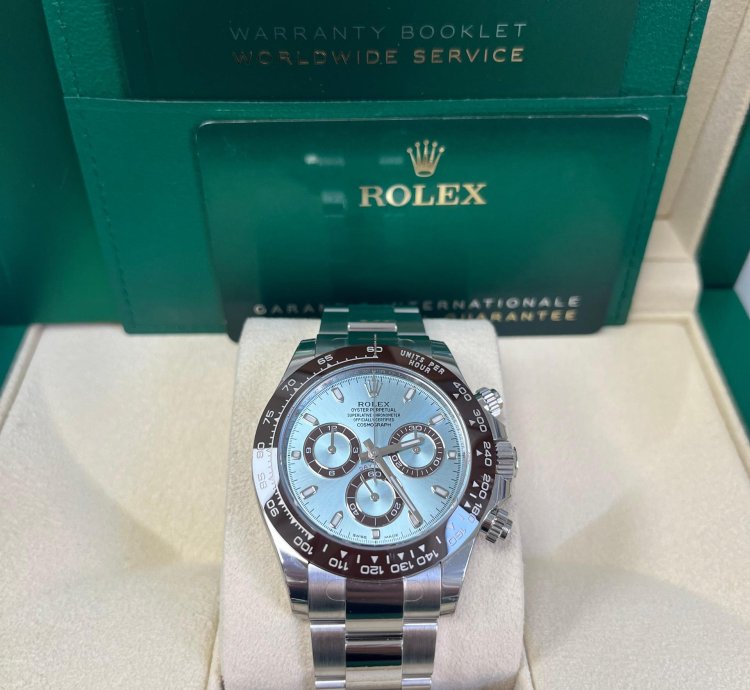Rolex Daytona Platinum 40mm Ice Blue Index Dial