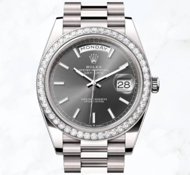 Rolex Day-date 40 White Gold Slate Dial 228349rbr new Unworn