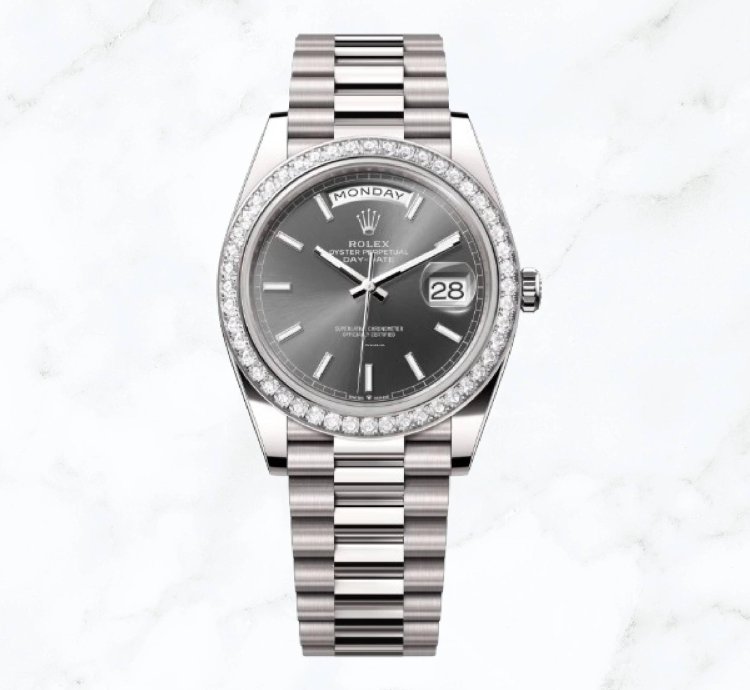 Rolex Day-date 40 White Gold Slate Dial 228349rbr new Unworn