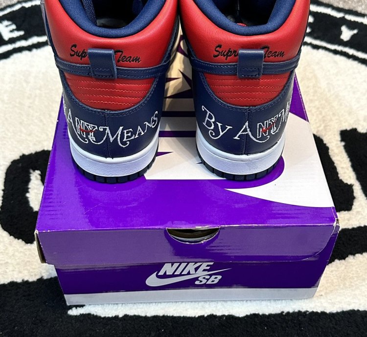 Nike Sb Dunk High Supreme By Any Means Navy
