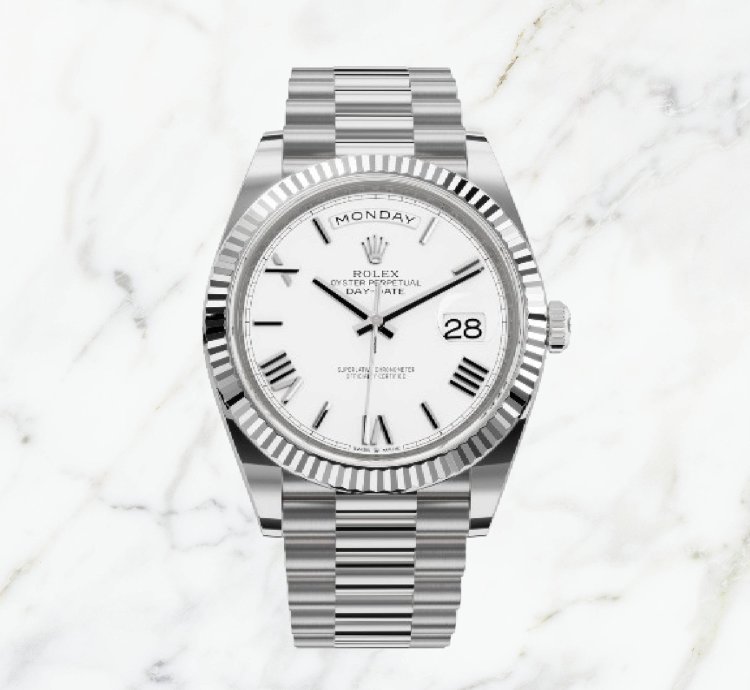 Rolex Day-date 40 White Gold White Roman Dial 228239 new Unworn
