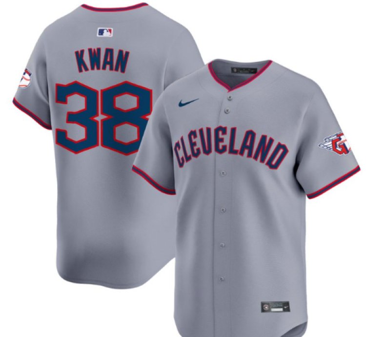 Steven Kwan Jersey 38 Cleveland Guardians 2025 Vapor Premier Limited All Stitched Gray