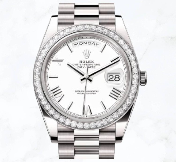 Rolex Day-date 40 White Gold White Roman Dial 228349rbr new Unworn