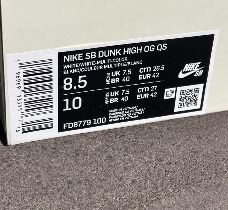 Nike Sb Dunk High Supreme Rammellzee 42