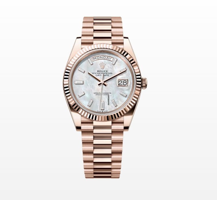 Rolex Day-date 40 White Mother Of Pearl Diamonds Dial Ng White