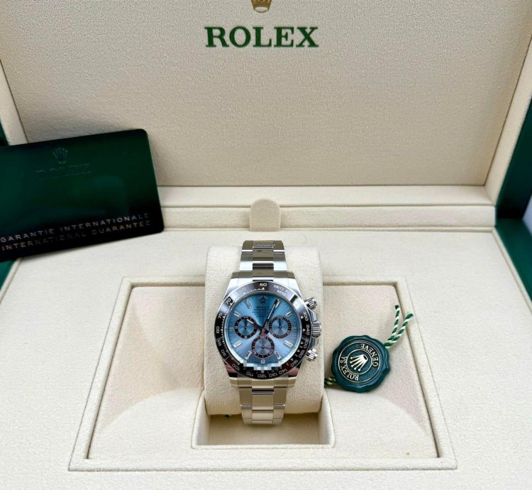 Rolex Daytona Platinum Daytona 126506 126506a Ice Blue Baguette Dial Unworn 2024