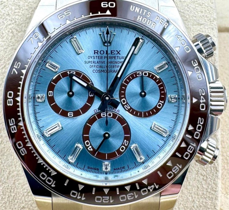 Rolex Daytona Platinum Daytona 126506 126506a Ice Blue Baguette Dial Unworn 2024
