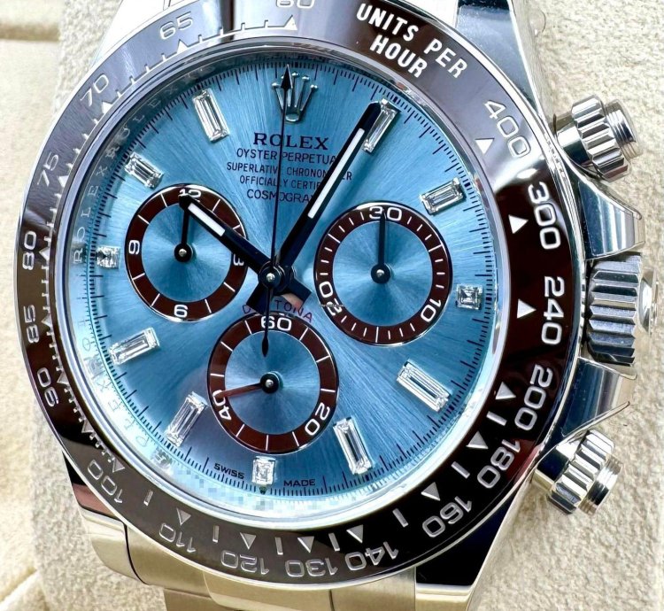Rolex Daytona Platinum Daytona 126506 126506a Ice Blue Baguette Dial Unworn 2024