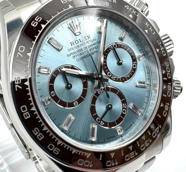 Rolex Daytona Platinum Daytona 126506 126506a Ice Blue Baguette Dial Unworn 2024