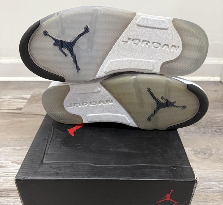 Jordan 5 Metallic White