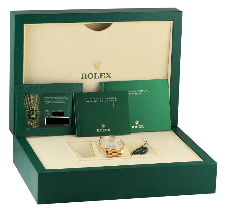 Rolex Day-date 40 White Mother-of-pearl Diamond Dial Yellow Gold President Watch 228348rbr