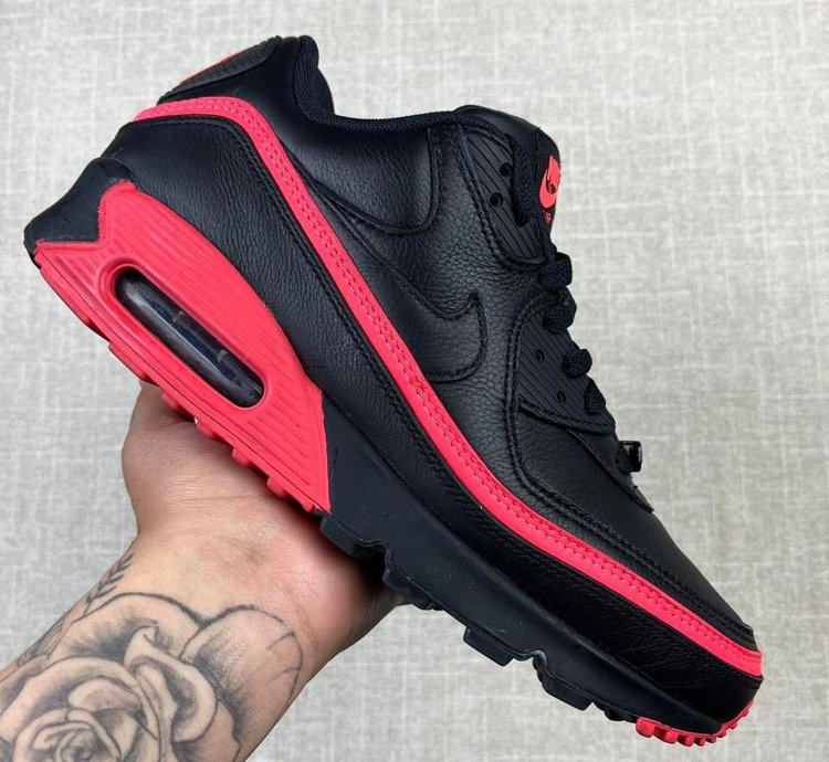 2020 Nike Undefeated Air Max 90 Black Solar Red