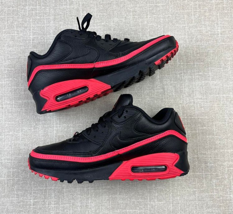 2020 Nike Undefeated Air Max 90 Black Solar Red