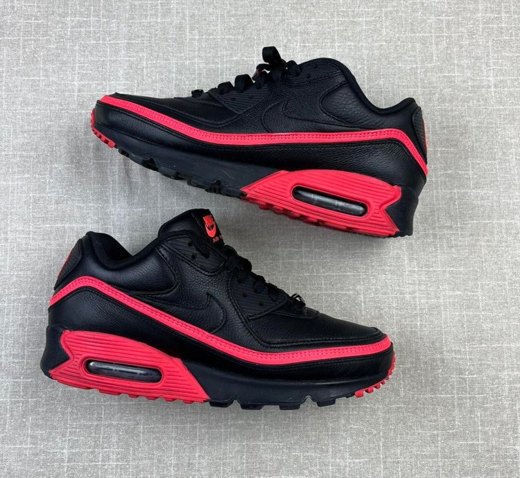 2020 Nike Undefeated Air Max 90 Black Solar Red